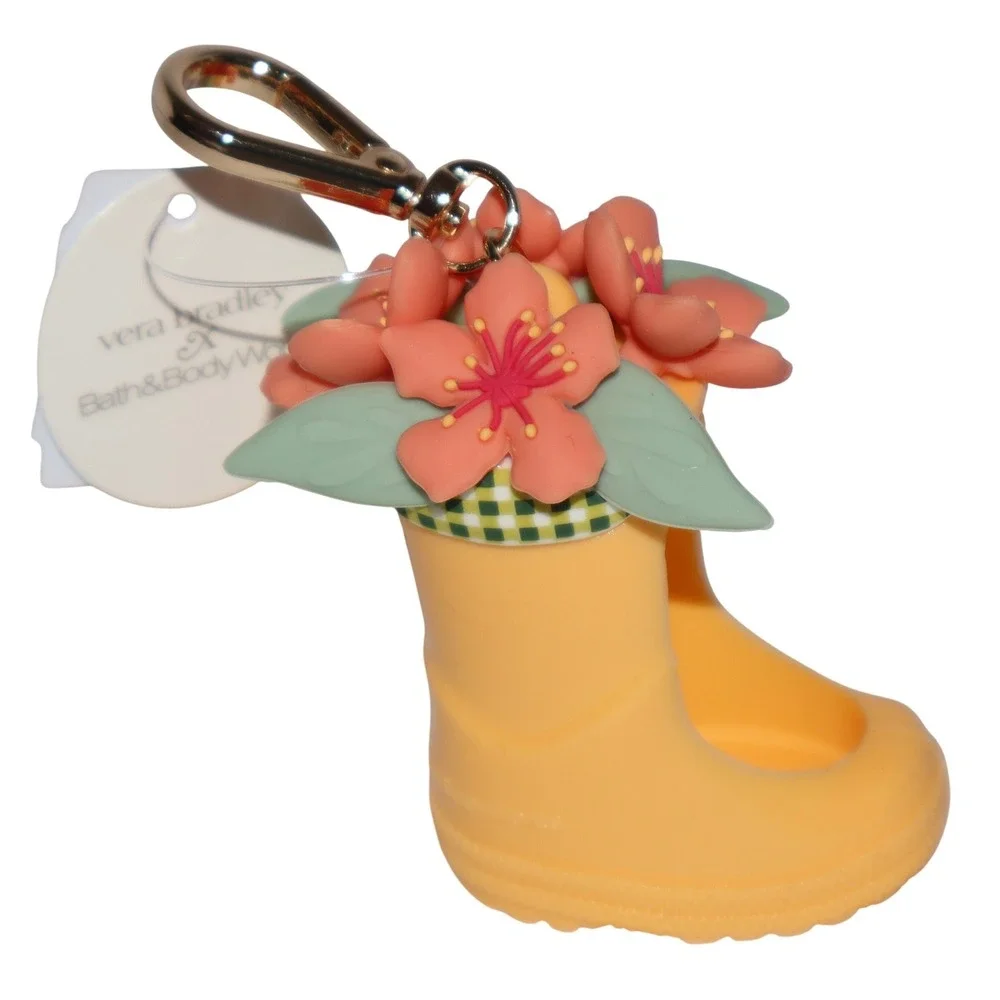 Vera Bradley x Bath & Body Works Yellow Rain Boot Flower PocketBac Holder NWT - Picture 1 of 9